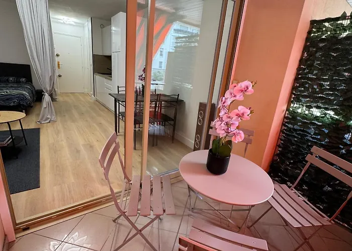 Juan-les-pins Clim-plage 200m -piscine Апартаменты Антиб